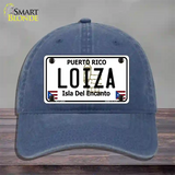 Loiza Puerto Rico Novelty License Plate Hat Unconstructed Cotton / Navy