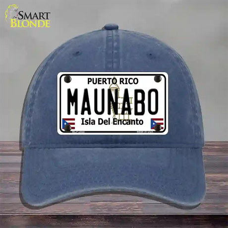 Maunabo Puerto Rico Novelty License Plate Hat Unconstructed Cotton / Navy