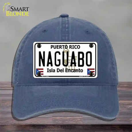 Naguabo Puerto Rico Novelty License Plate Hat Unconstructed Cotton / Navy