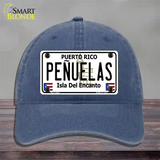 Penuelas Puerto Rico Novelty License Plate Hat Unconstructed Cotton / Navy