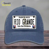 Rio Grande Puerto Rico Novelty License Plate Hat Unconstructed Cotton / Navy