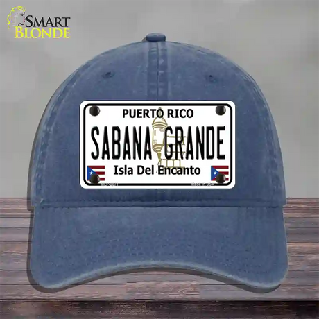 Sabana Grande Puerto Rico Novelty License Plate Hat Unconstructed Cotton / Navy