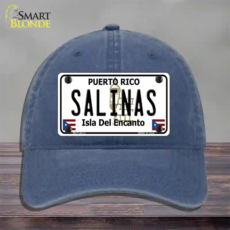 Salinas Puerto Rico Novelty License Plate Hat Unconstructed Cotton / Navy