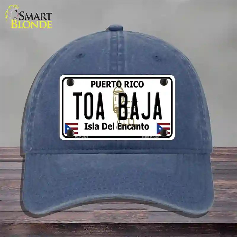 Toa Baja Puerto Rico Novelty License Plate Hat Unconstructed Cotton / Navy