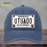 Utuado Puerto Rico Novelty License Plate Hat Unconstructed Cotton / Navy