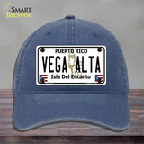 Vega Alta Puerto Rico Novelty License Plate Hat Unconstructed Cotton / Navy