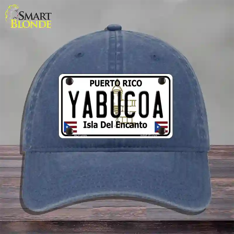 Yabucoa Puerto Rico Novelty License Plate Hat Unconstructed Cotton / Navy