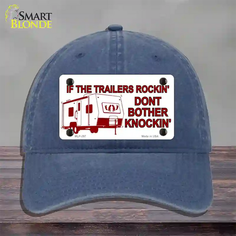 If Trailers Rockin Novelty License Plate Hat Unconstructed Cotton / Navy