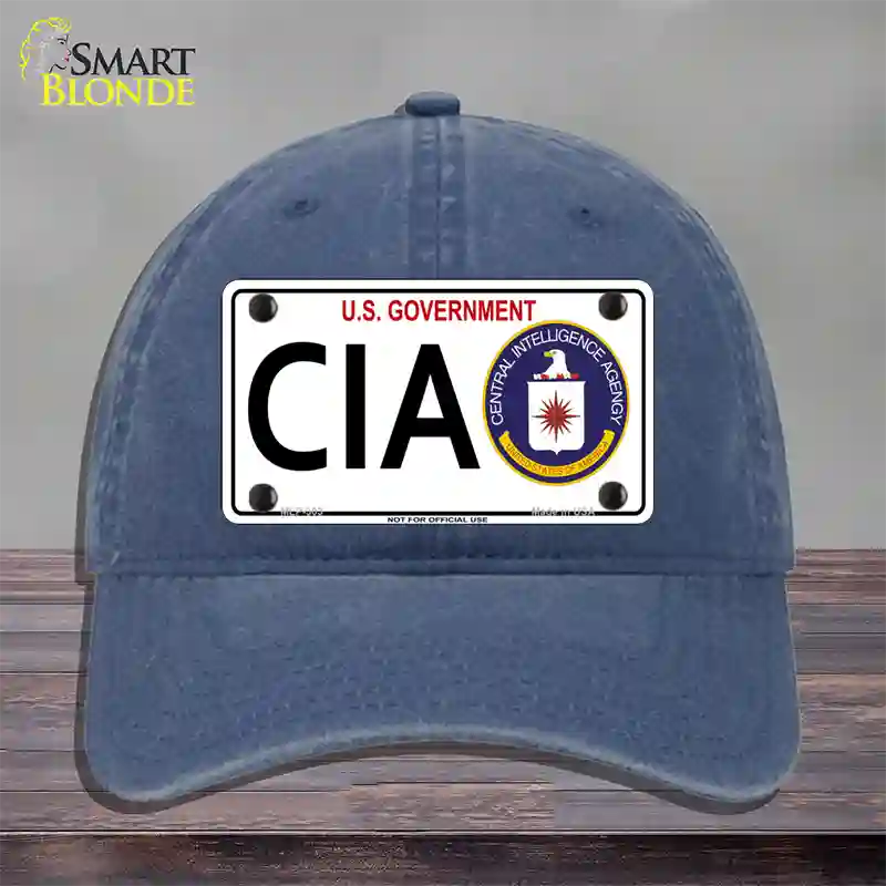 CIA Novelty License Plate Hat Unconstructed Cotton / Navy