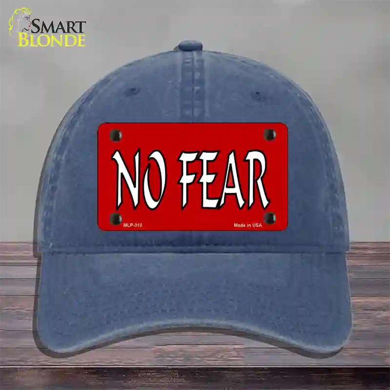 No Fear Novelty License Plate Hat Unconstructed Cotton / Navy