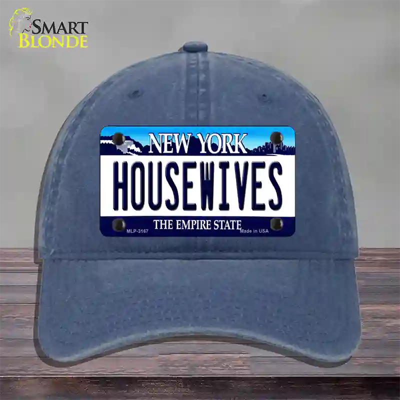 Housewives New York Novelty License Plate Hat Unconstructed Cotton / Navy