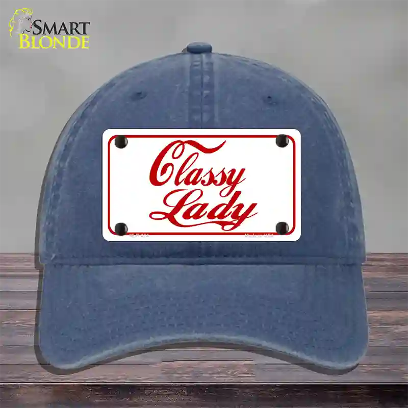 Classy Lady Novelty License Plate Hat Unconstructed Cotton / Navy