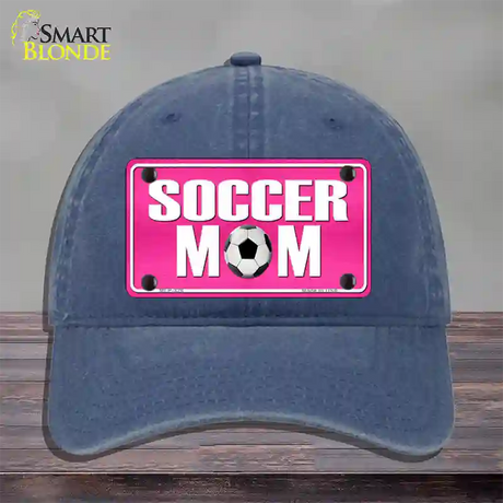 Soccer Mom Novelty License Plate Hat Unconstructed Cotton / Navy