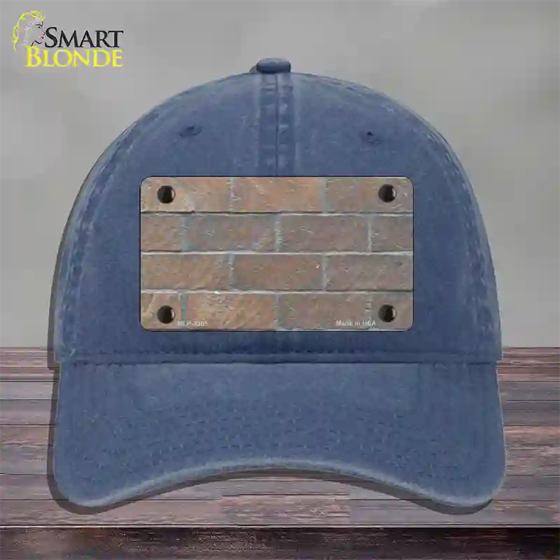 Brick Wall Novelty License Plate Hat Unconstructed Cotton / Navy