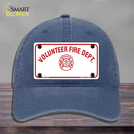 Volunteer Fire Department Novelty License Plate Hat Unconstructed Cotton / Navy