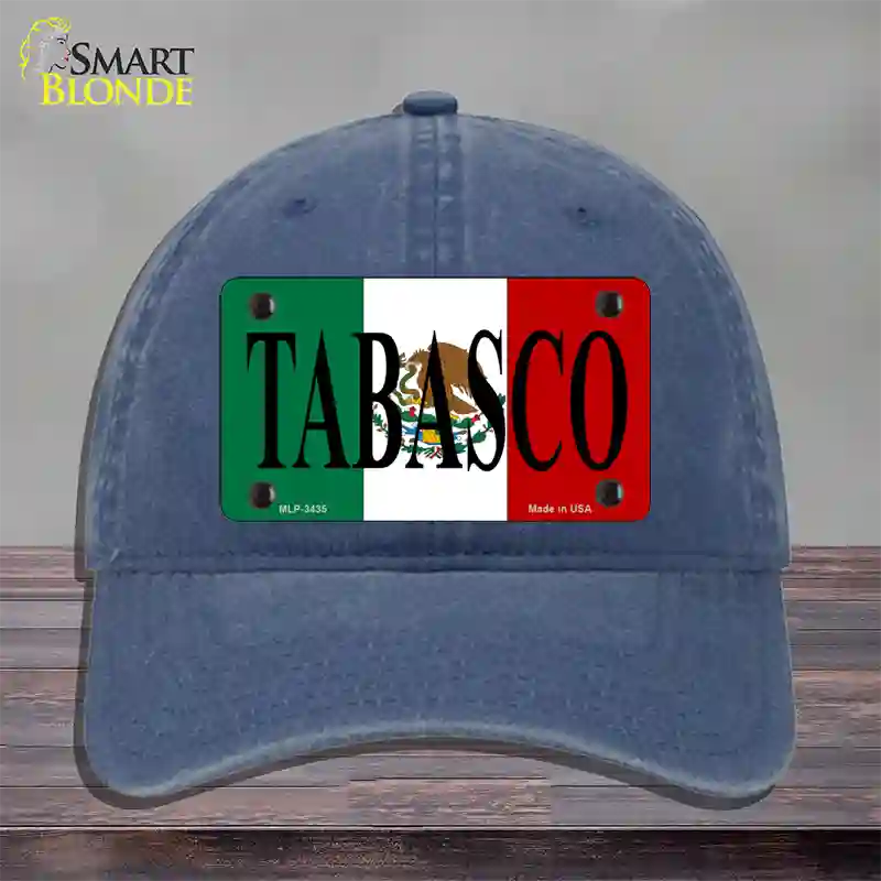 Tabasco Novelty License Plate Hat Unconstructed Cotton / Navy