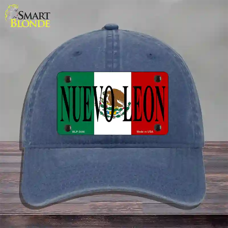 Nuevo Leon Mexico Flag Novelty License Plate Hat Unconstructed Cotton / Navy