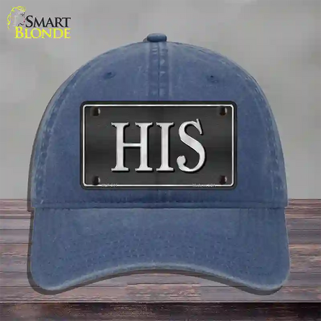 HIS Novelty License Plate Hat Unconstructed Cotton / Navy