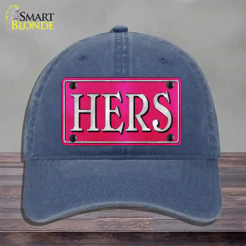 HERS Novelty License Plate Hat Unconstructed Cotton / Navy