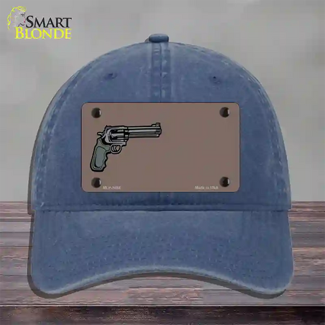 Gun Offset Customizable Novelty License Plate Hat Unconstructed Cotton / Navy