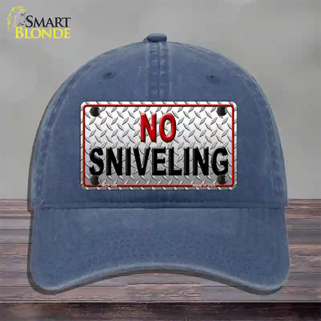 No Sniveling Novelty License Plate Hat Unconstructed Cotton / Navy