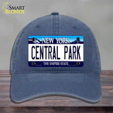 Central Park New York Novelty License Plate Hat Unconstructed Cotton / Navy