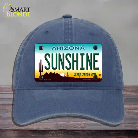 Sunshine Arizona Novelty License Plate Hat Unconstructed Cotton / Navy