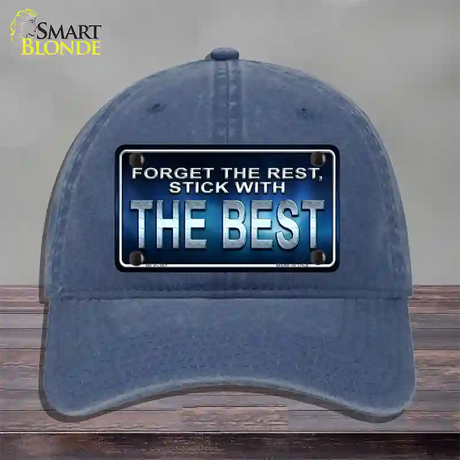 Forget The Rest Novelty License Plate Hat Unconstructed Cotton / Navy