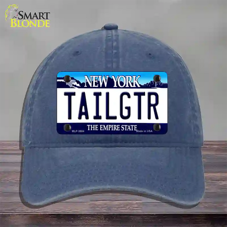 Tailgtr New York Novelty License Plate Hat Unconstructed Cotton / Navy