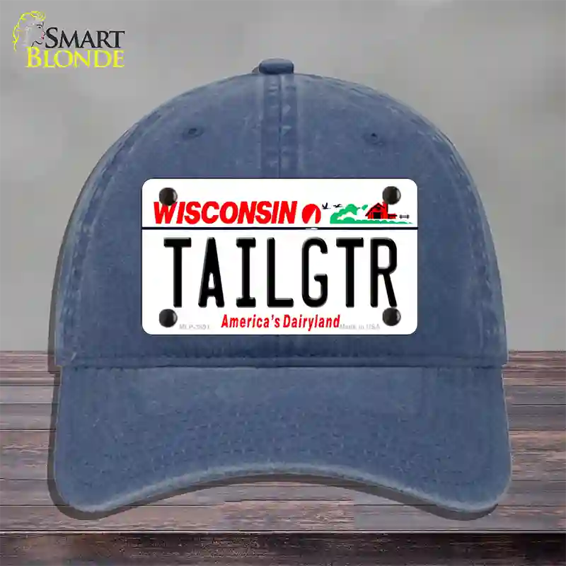 Tailgtr Wisconsin Novelty License Plate Hat Unconstructed Cotton / Navy