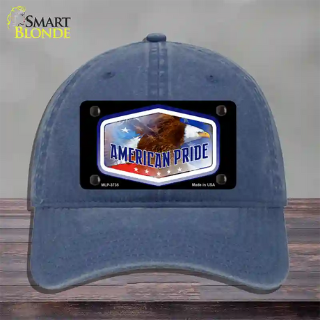 American Pride Novelty License Plate Hat Unconstructed Cotton / Navy