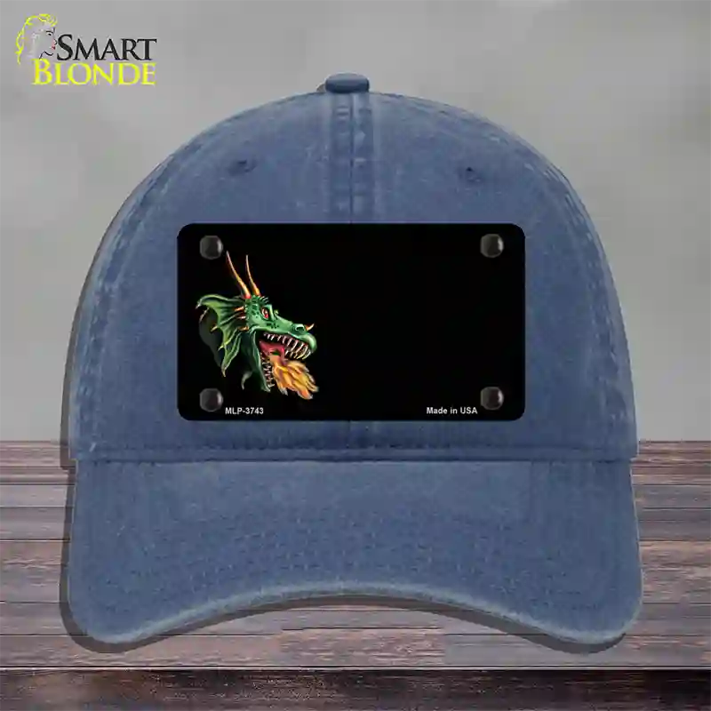 Dragon Offset Customizable Novelty License Plate Hat Unconstructed Cotton / Navy