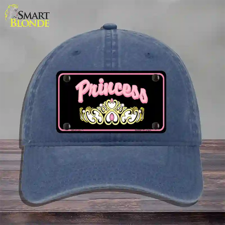 Princess Tiara Novelty License Plate Hat Unconstructed Cotton / Navy