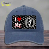 I Love My Bloodhound Novelty License Plate Hat Unconstructed Cotton / Navy