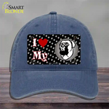 I Love My Bull Mastiff Novelty License Plate Hat Unconstructed Cotton / Navy