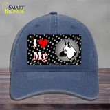 I Love My German Shepherd Novelty License Plate Hat Unconstructed Cotton / Navy