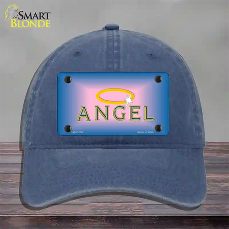 Angel Novelty License Plate Hat Unconstructed Cotton / Navy