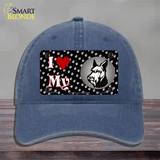 I Love My Scottish Terrier Novelty License Plate Hat Unconstructed Cotton / Navy