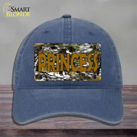 Princess Camouflage Novelty License Plate Hat Unconstructed Cotton / Navy