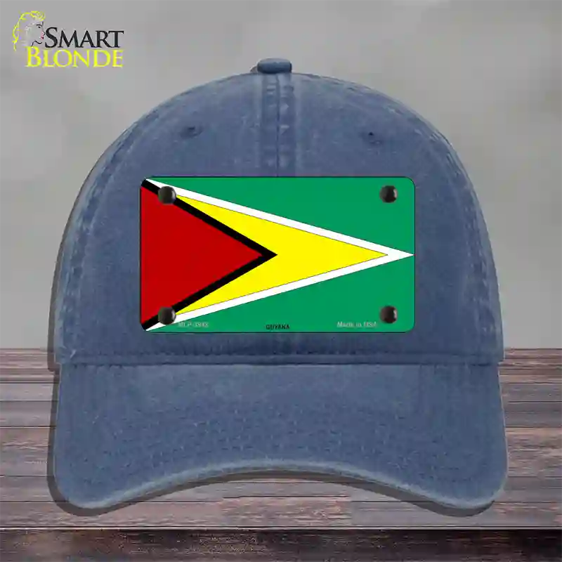 Guyana Flag Novelty License Plate Hat Unconstructed Cotton / Navy