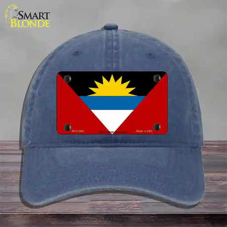 Antigua & Barbuda Flag Novelty License Plate Hat Unconstructed Cotton / Navy