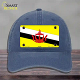 Brunei Flag Novelty License Plate Hat Unconstructed Cotton / Navy