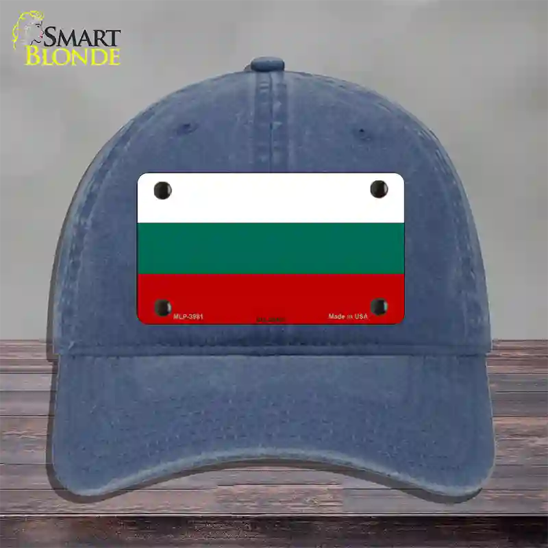 Bulgaria Flag Novelty License Plate Hat Unconstructed Cotton / Navy