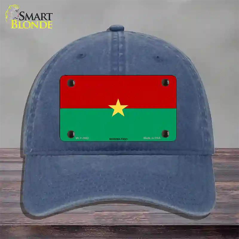 Burkina Faso Flag Novelty License Plate Hat Unconstructed Cotton / Navy