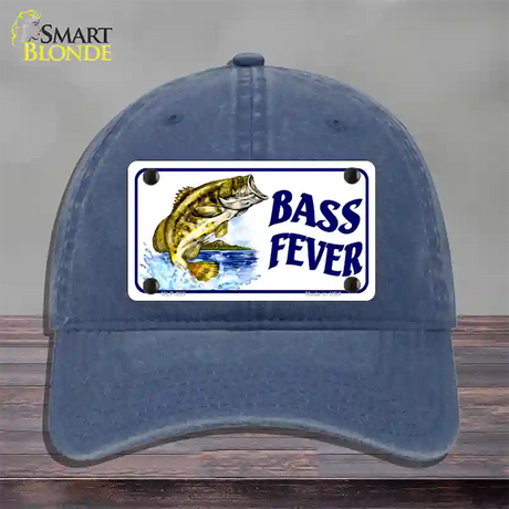 Bass Fever Novelty License Plate Hat Unconstructed Cotton / Navy