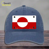 Greenland Flag Novelty License Plate Hat Unconstructed Cotton / Navy