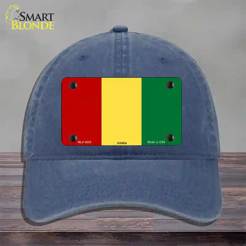 Guinea Flag Novelty License Plate Hat Unconstructed Cotton / Navy