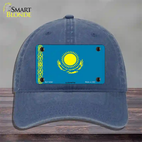 Kazakhstan Flag Novelty License Plate Hat Unconstructed Cotton / Navy