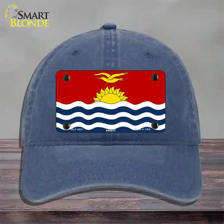 Kiribati Flag Novelty License Plate Hat Unconstructed Cotton / Navy