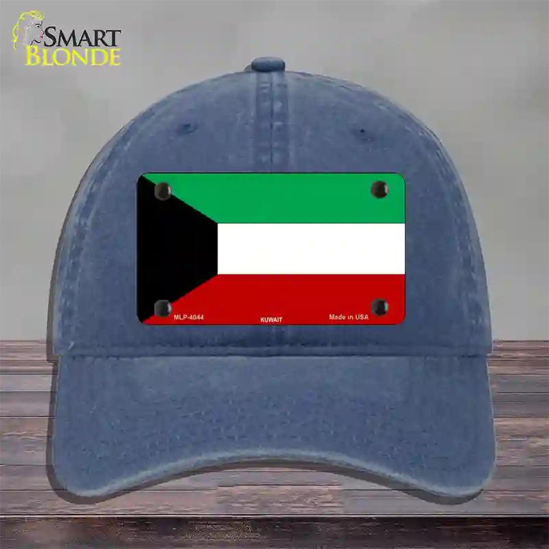 Kuwait Flag Novelty License Plate Hat Unconstructed Cotton / Navy